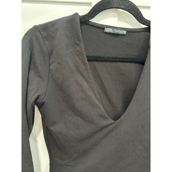 Zara V Neck Long Sleeve Bodysuit Size M - Picture 3 of 4